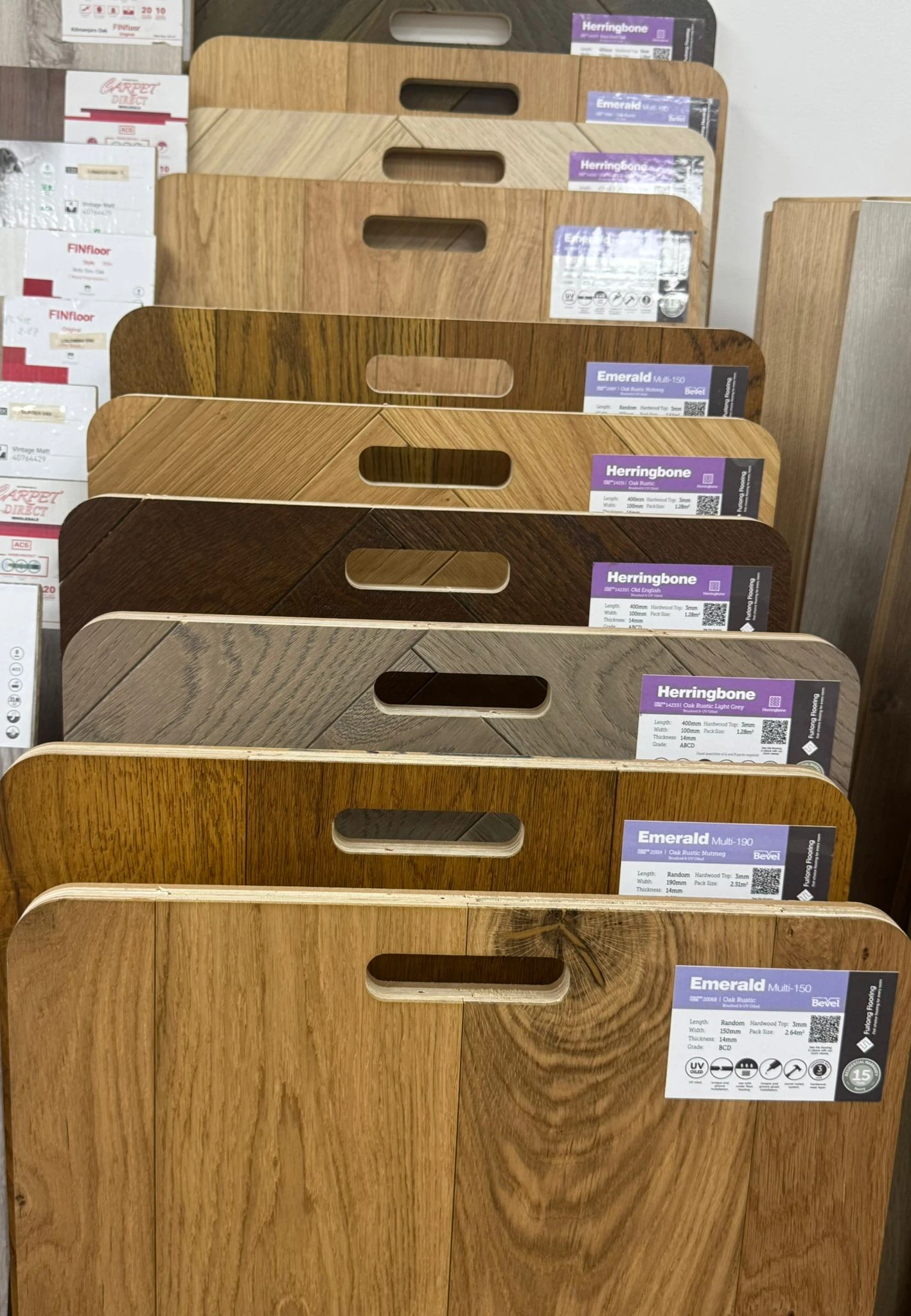 Premium Herringbone & Emerald Multi Wood Flooring Collection
